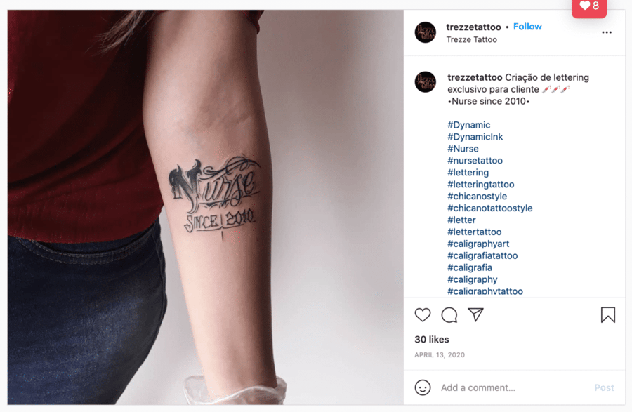 arm tattoo nurse