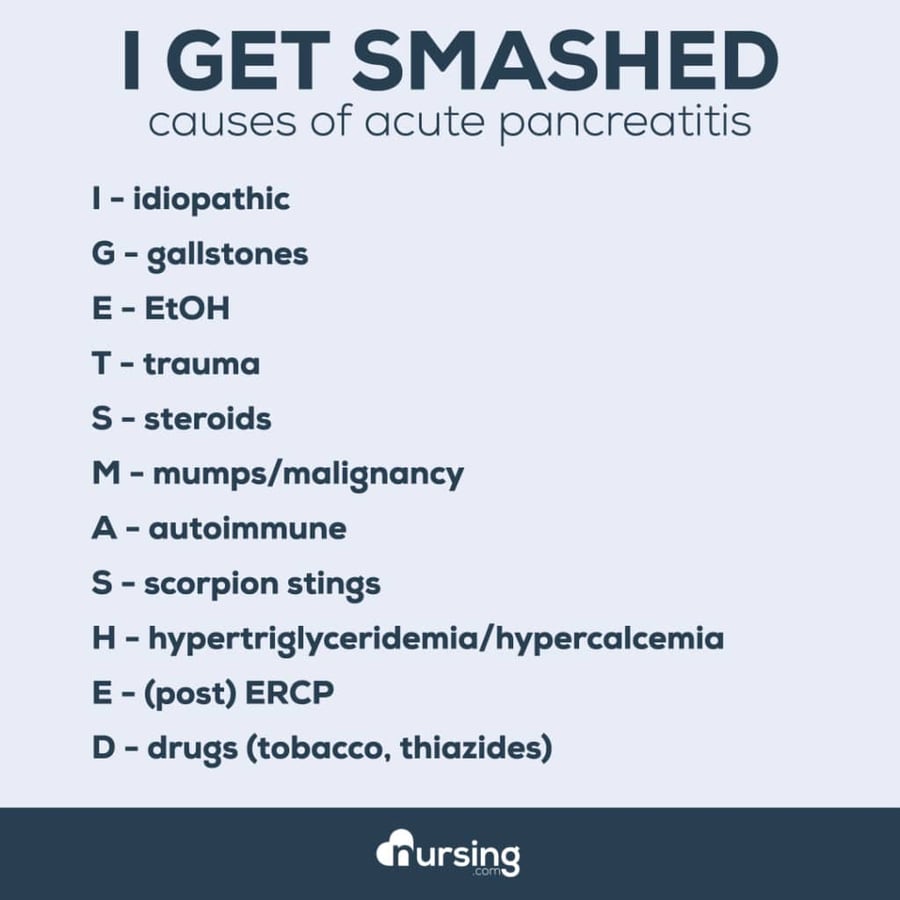 i get smashed pancreatitis mnemonic