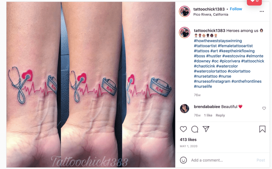 nurse wrist tattoo