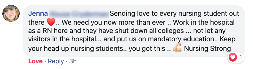 coronavirus nursing school